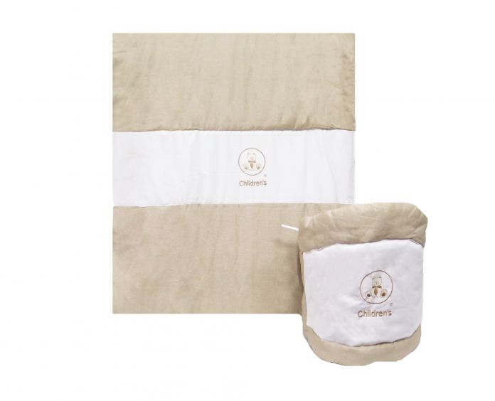 Acolchado Cuna Funcional Bordado Oso