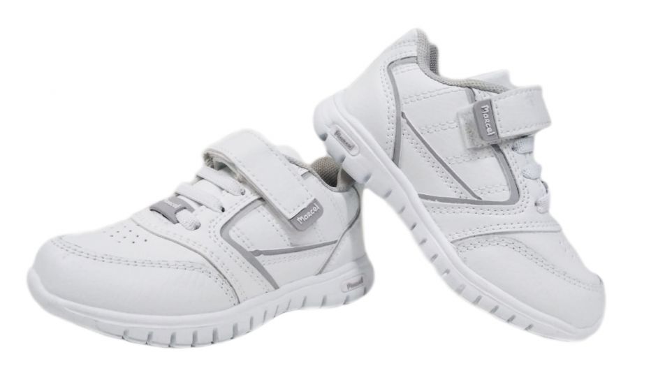 Zapatilla Deportiva Cordon Y Velcro Burdeos