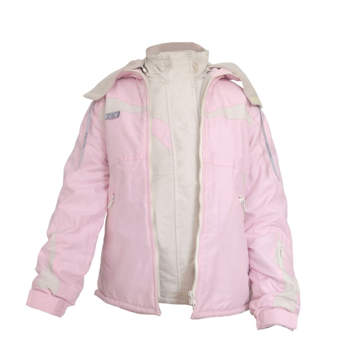 Campera de Microfibra con Capucha y Chaleco Forrado en Polar desmontable