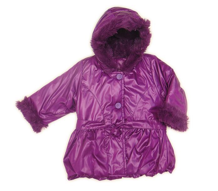 Campera con Capucha con Piel - Silver