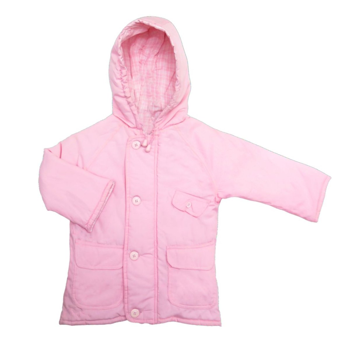 Campera de Polar con Botones y Capucha