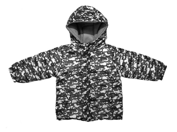 Campera Camuflado Silver y Polar  con  Wata y Capucha