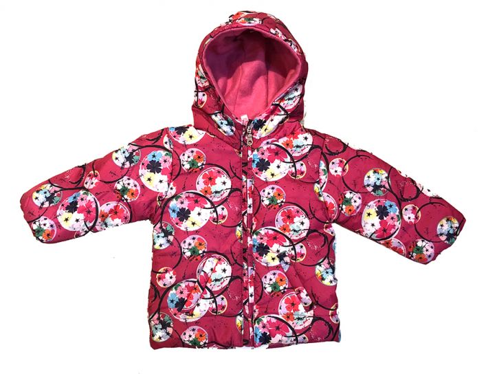 Campera Estampada con  Wata Silver y Polar con  Capucha