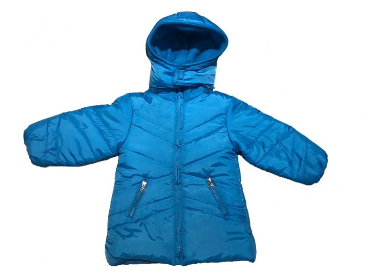 Tapado Bebe Liso Wata - Silver y Polar Con Capucha Desmontable