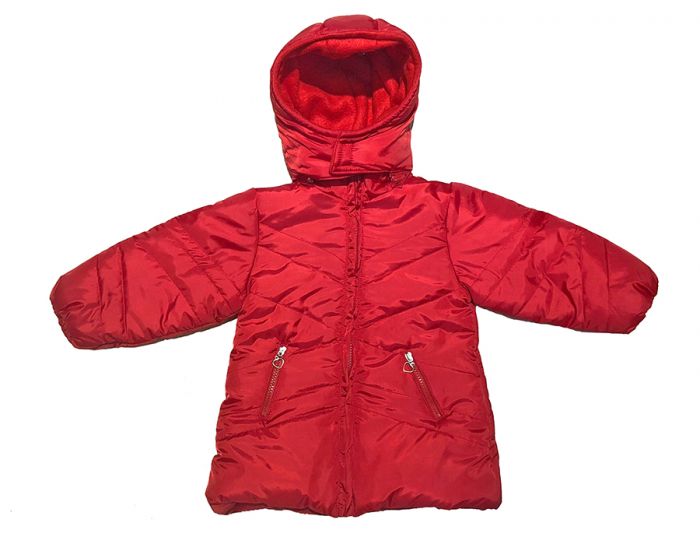 Tapado Bebe Liso Wata - Silver y Polar Con Capucha Desmontable