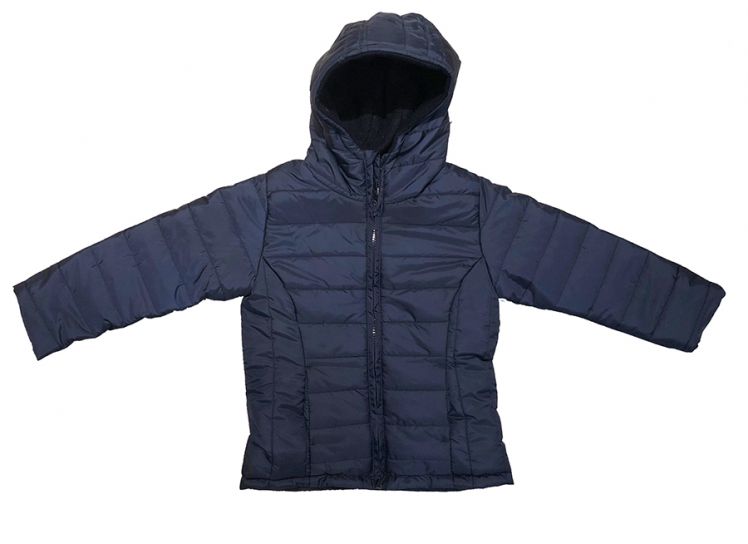 Campera Colegial Con Capucha Silver y Polar Interior