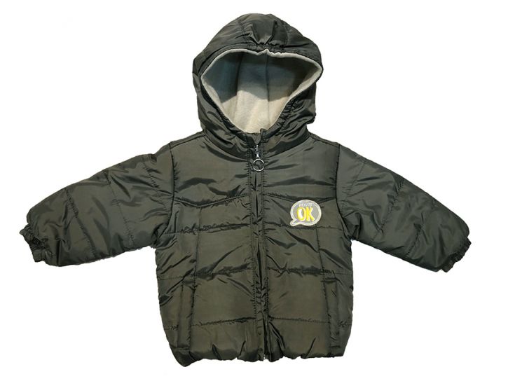 Campera Lisa con Capucha Silver y Polar