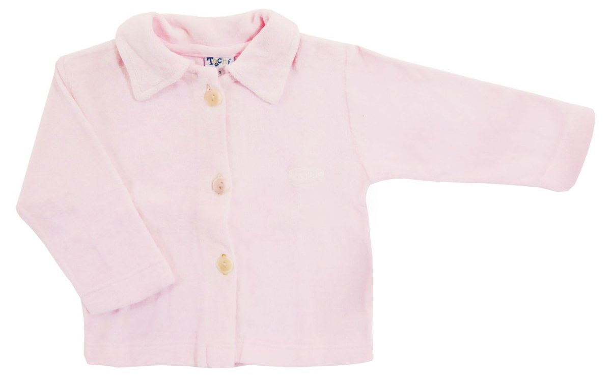 Campera de Plush con Cuello y Botones