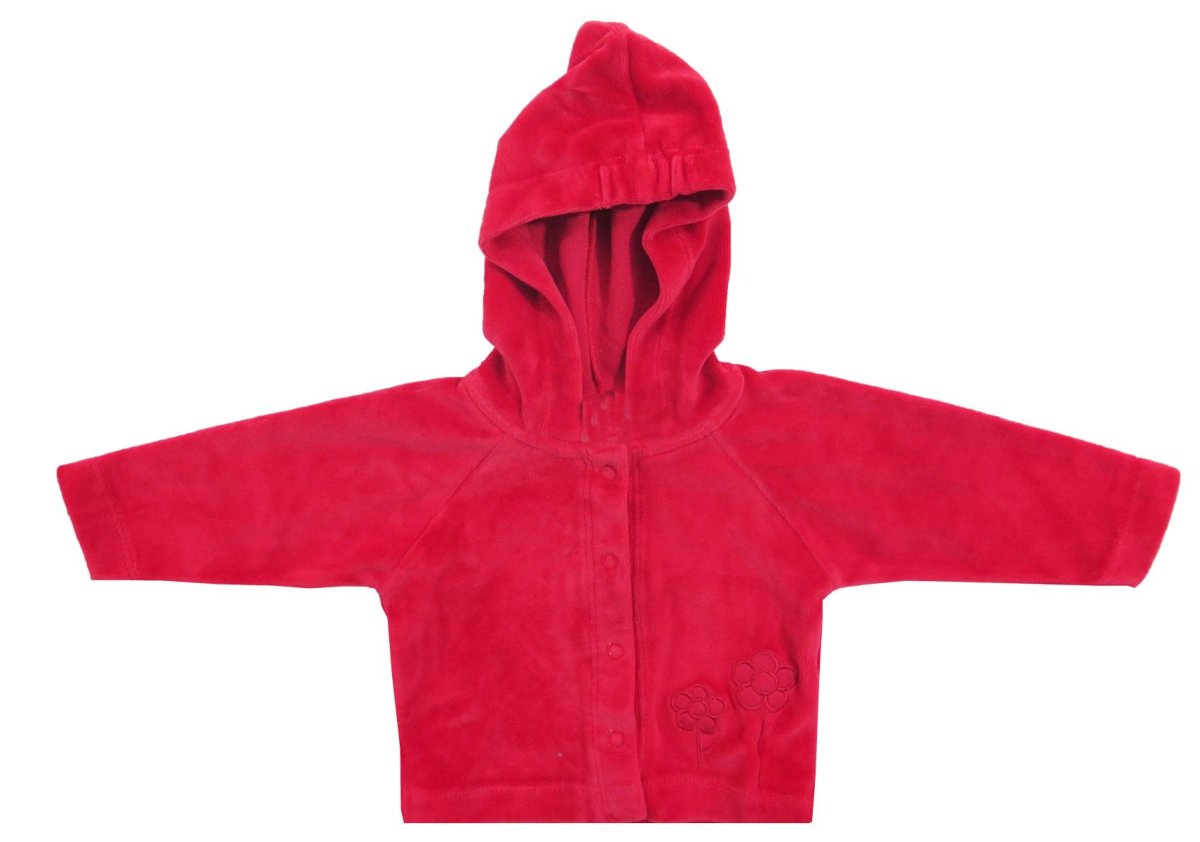 Campera de Plush con Capucha y Broches