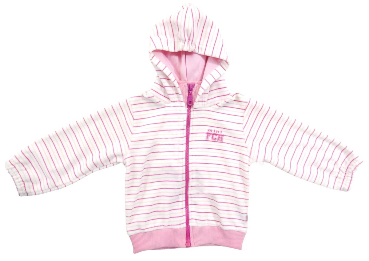 Campera de Plush con Capucha Rayada