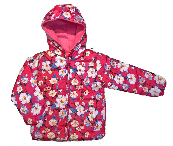 Campera Estampada con  Capucha Silver y Polar