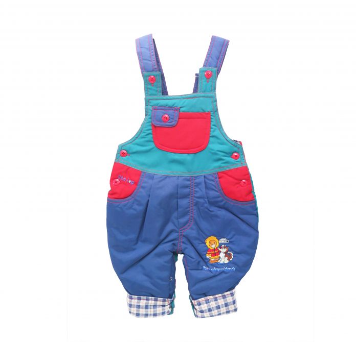 Jardinero Termico con Wata Combinado Bordado Oso y Perro