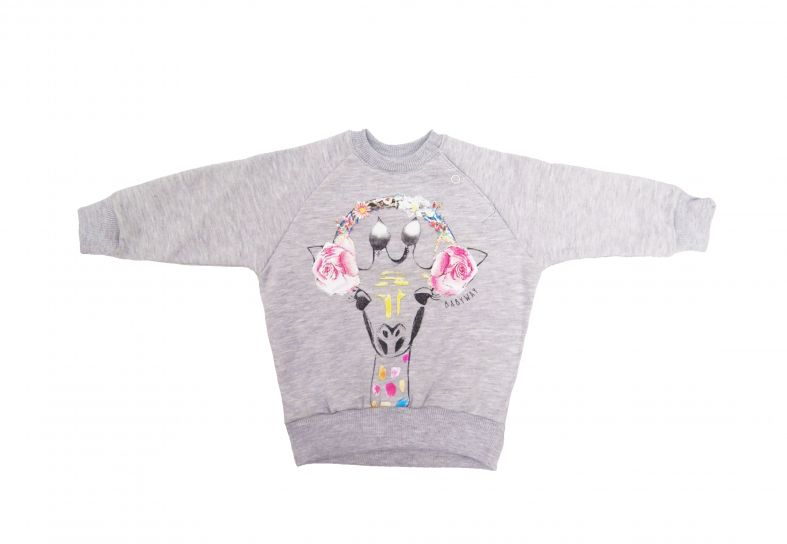 Buzo Algodon Frizado Estampado Jirafa