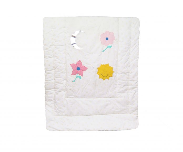 Acolchado Cuna Funcional Estampado Sol - Luna - Flor