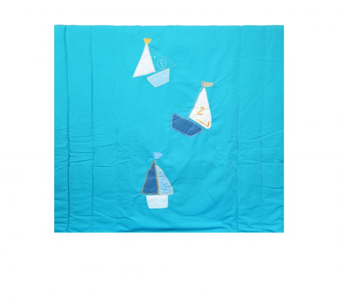 Acolchado 1 Plaza Bordado Barco