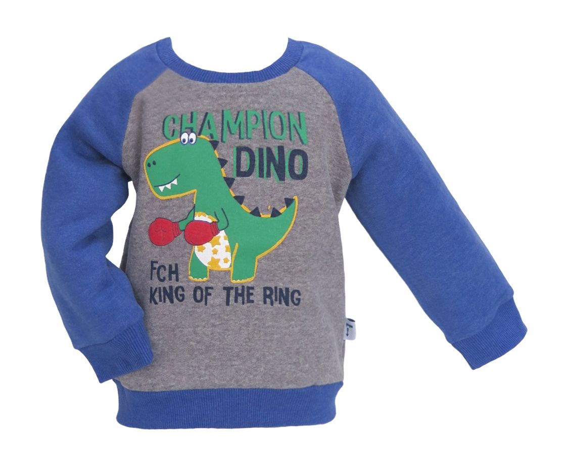 Buzo sin Capucha Friza Estampado Dinosaurio