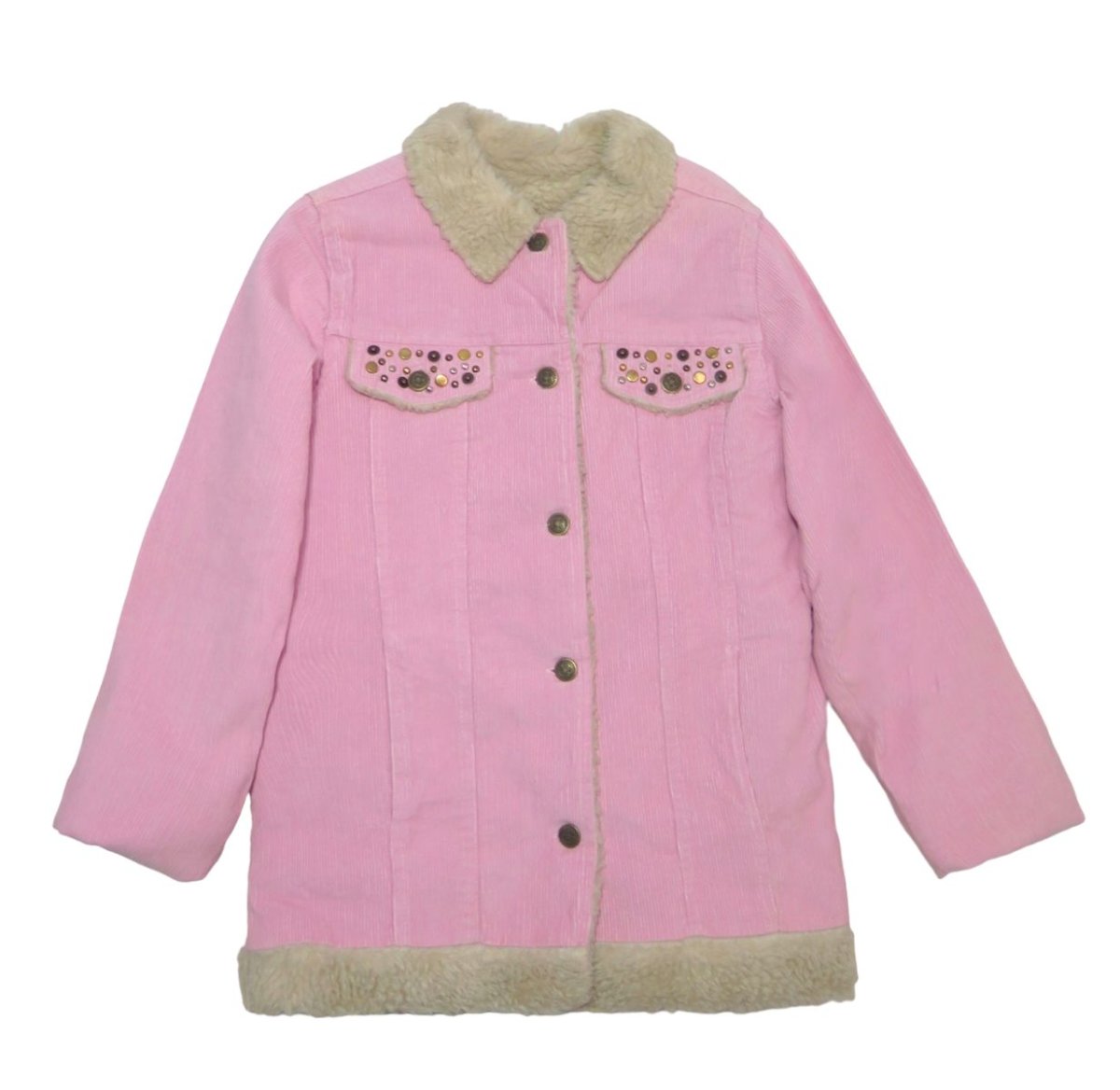 Campera de Corderoy con Cordero Interno - Aplique de Tachas