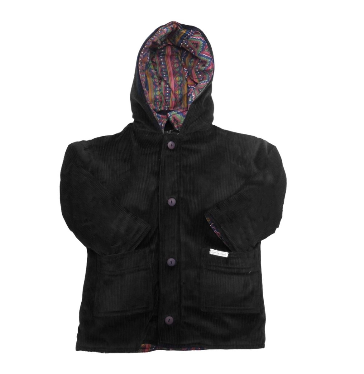 Camperon de Corderoy y Wata con Botones Capucha