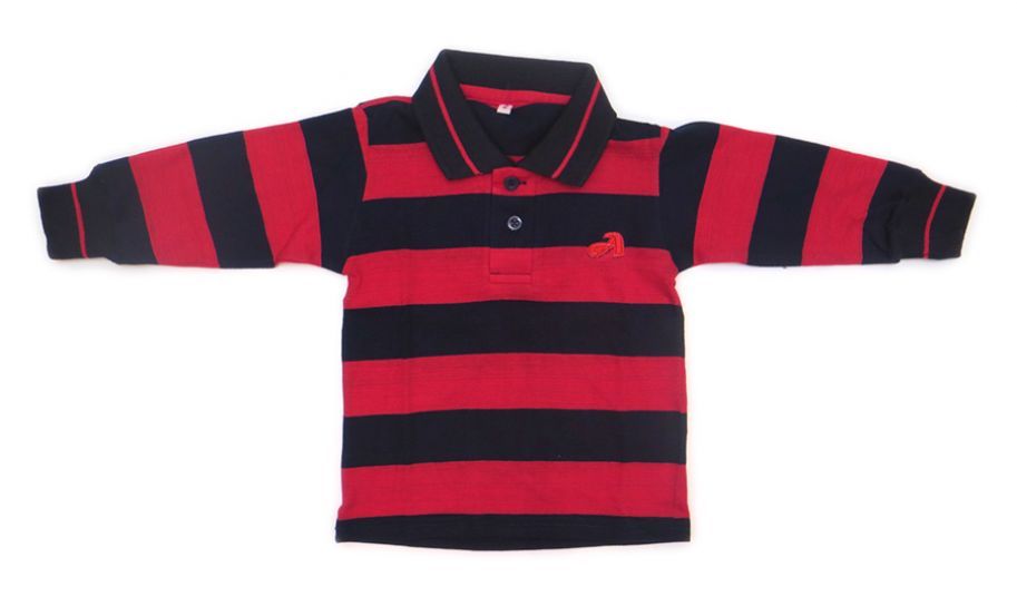 Chomba Algodon Rayada Cuello y Puño Tejido