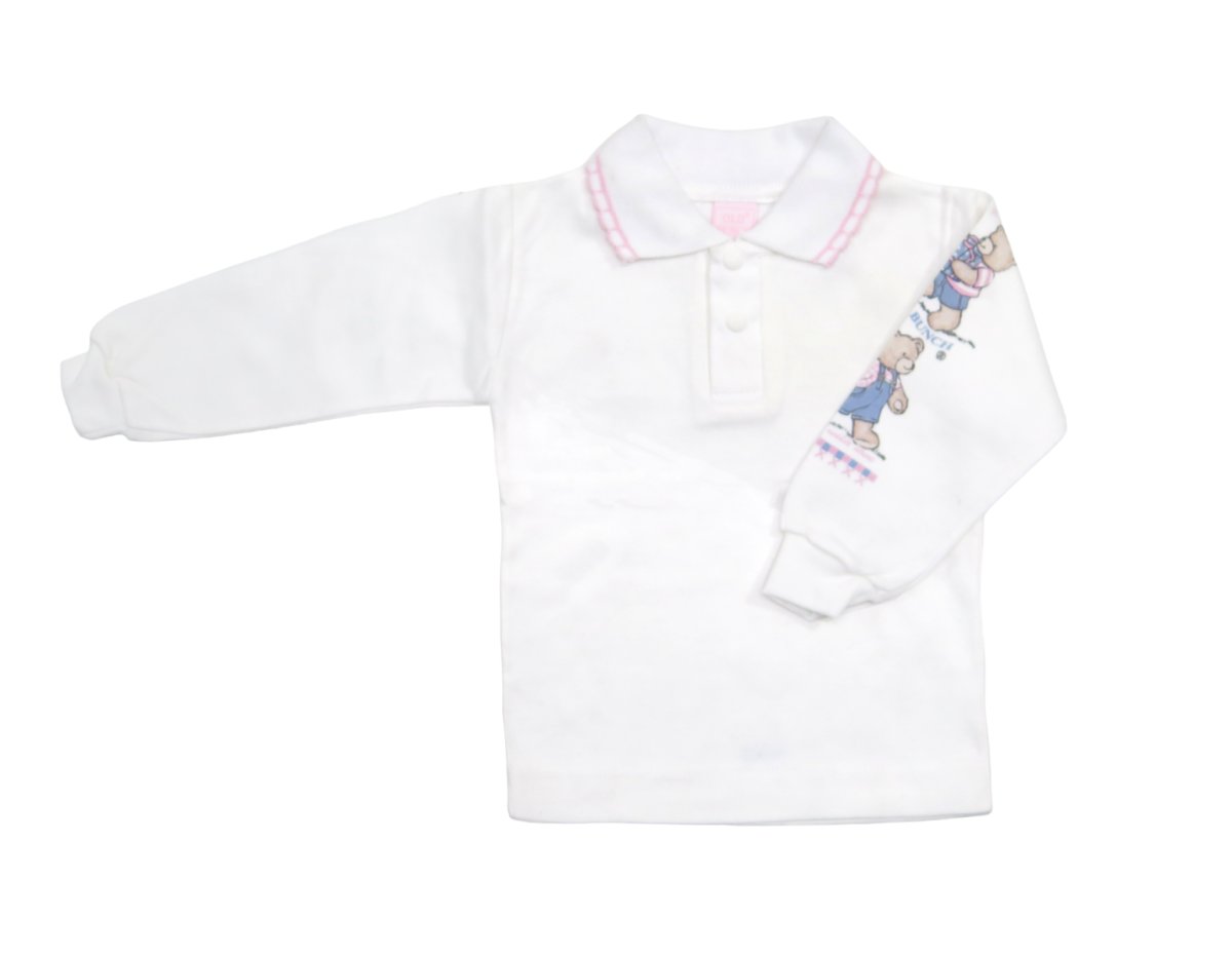 Chomba Manga Larga con Estampado de Osos en la Manga