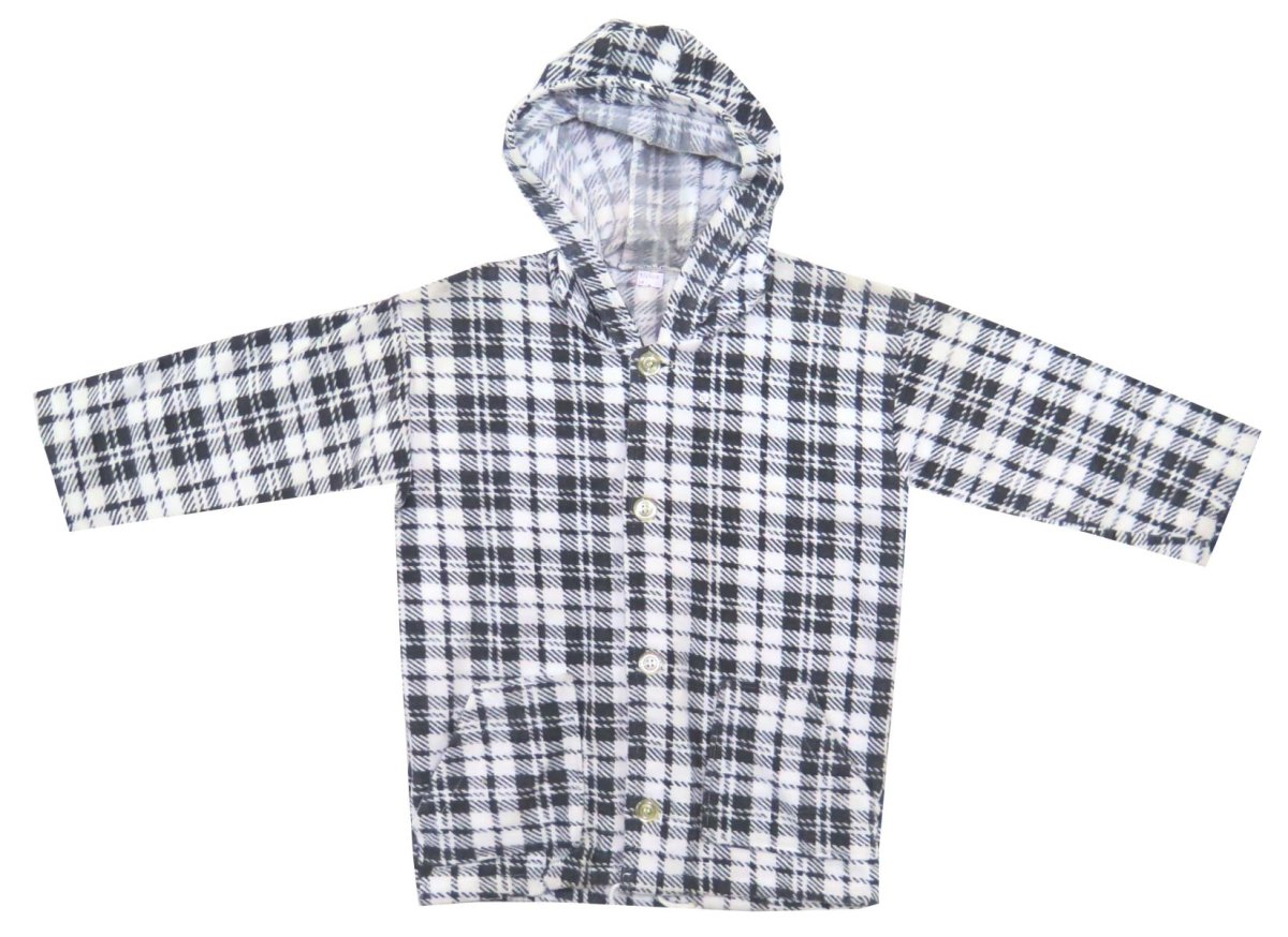 Camisaco con Capucha Estampado Cuadros