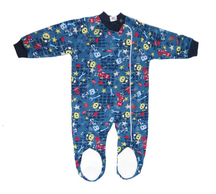 Enterito Frisado con Cierre y Pie de Cuerina Estampado