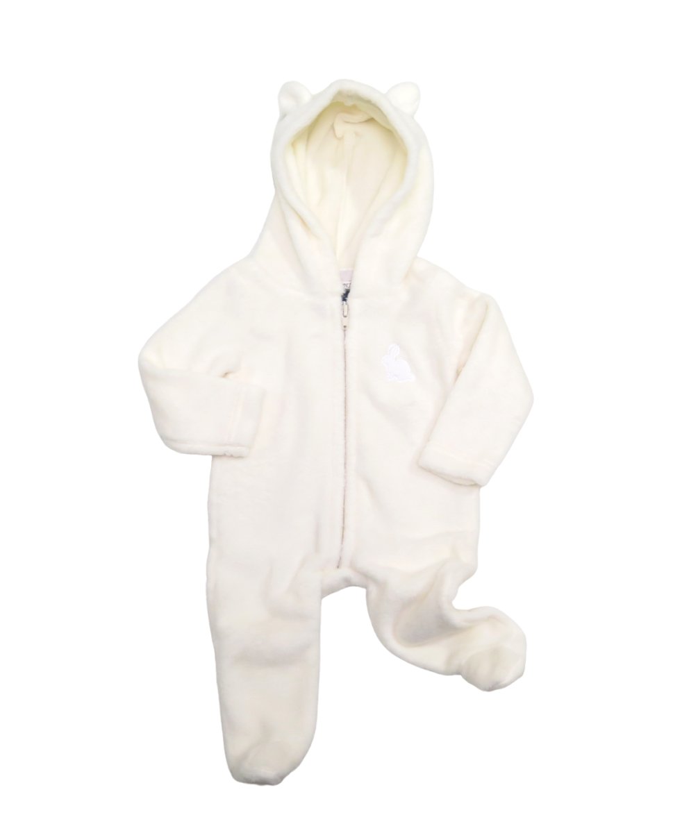 Enterito Simil Piel Bordado y Capucha con Cierre