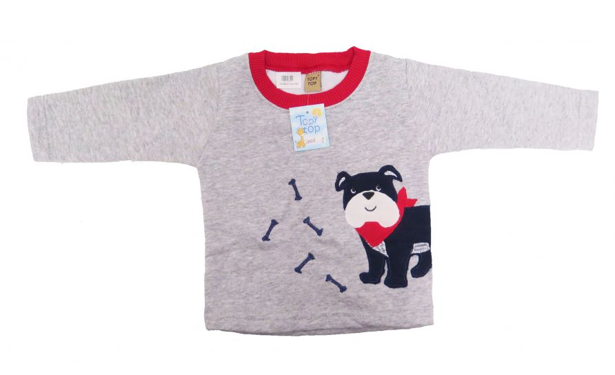 Buzo de Frisa Con Bordado de Perro