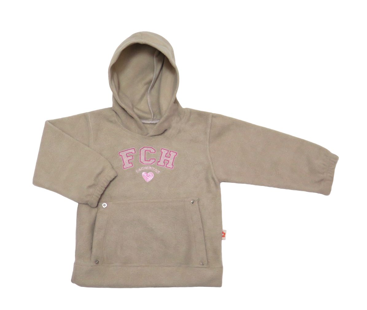 Buzo Polar con Capucha Bordado Corazon