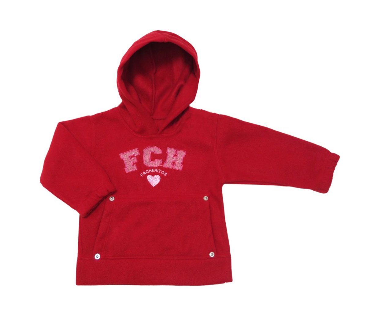 Buzo Polar con Capucha Bordado Corazon