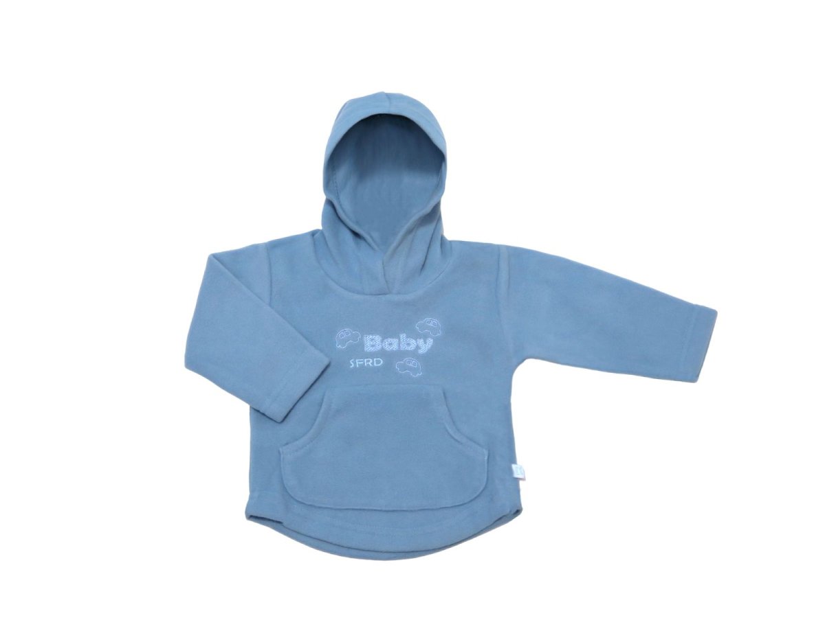 Buzo Polar con Capucha Bordado Auto Baby
