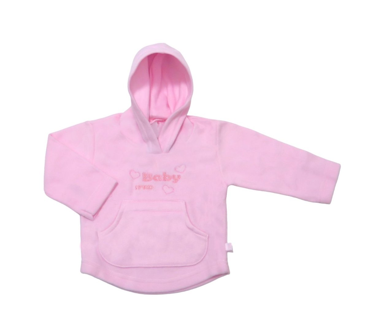 Buzo Polar con Capucha Bordado Corazon Baby