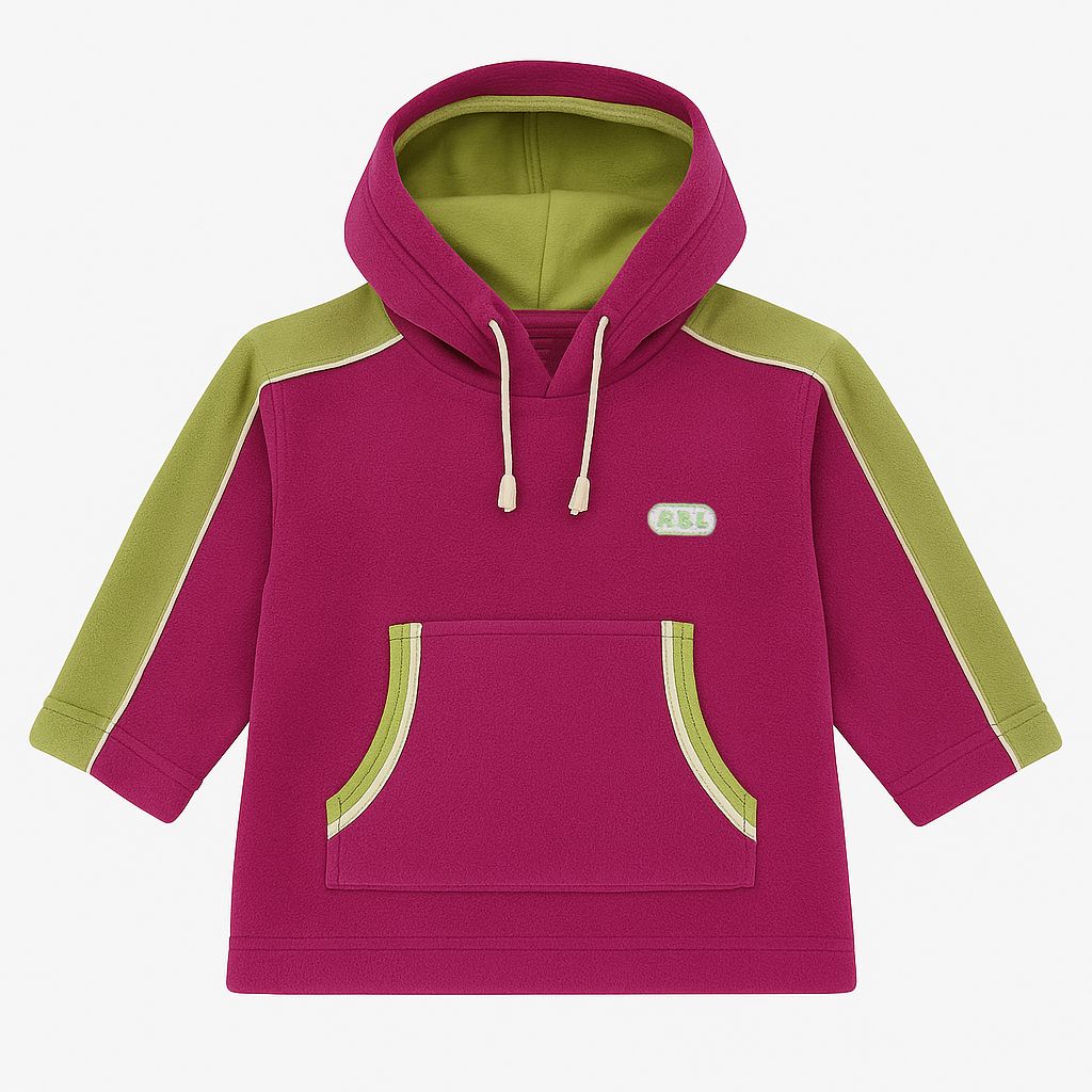 Buzo Polar con Capucha Combinado