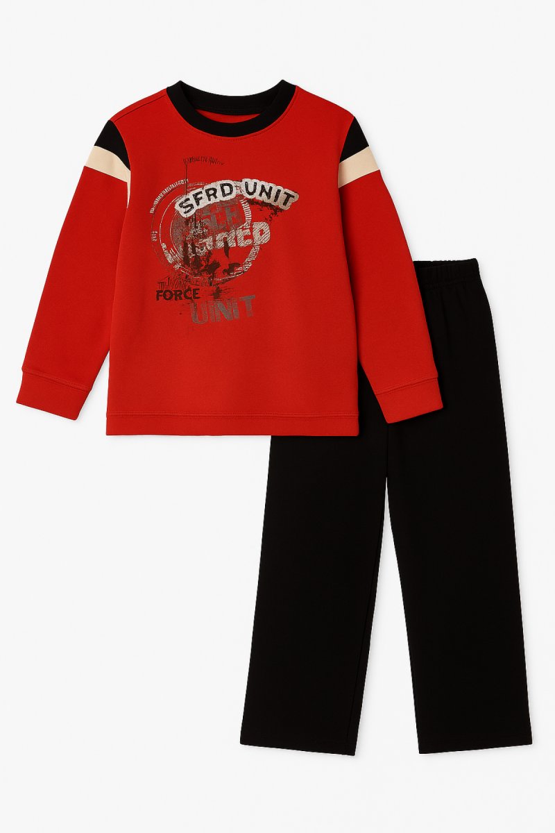 Conjunto Jogging Buzo Estampado Force y Pantalon