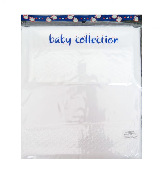 Sabana Catre Colecho Bordado Premium Punto Smock