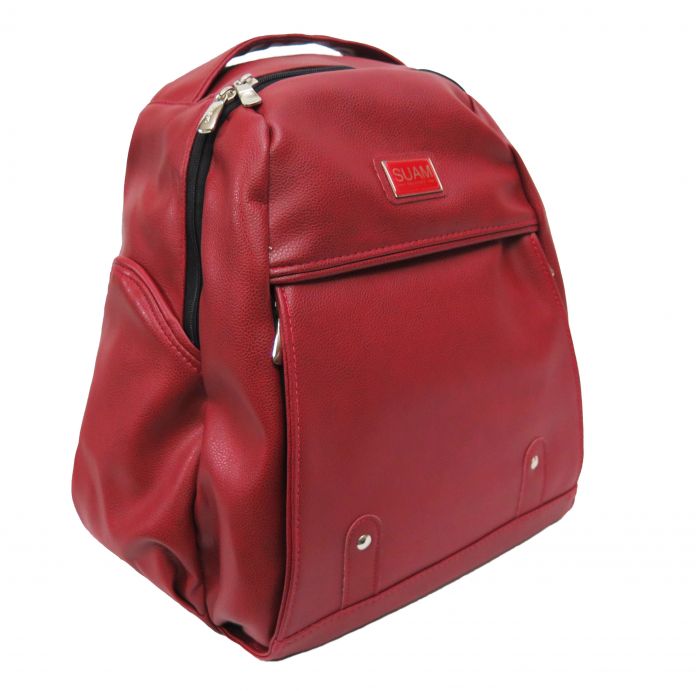 Mochila Maternal Ecocuero Con Cambiador Neceser y Portamamaderas