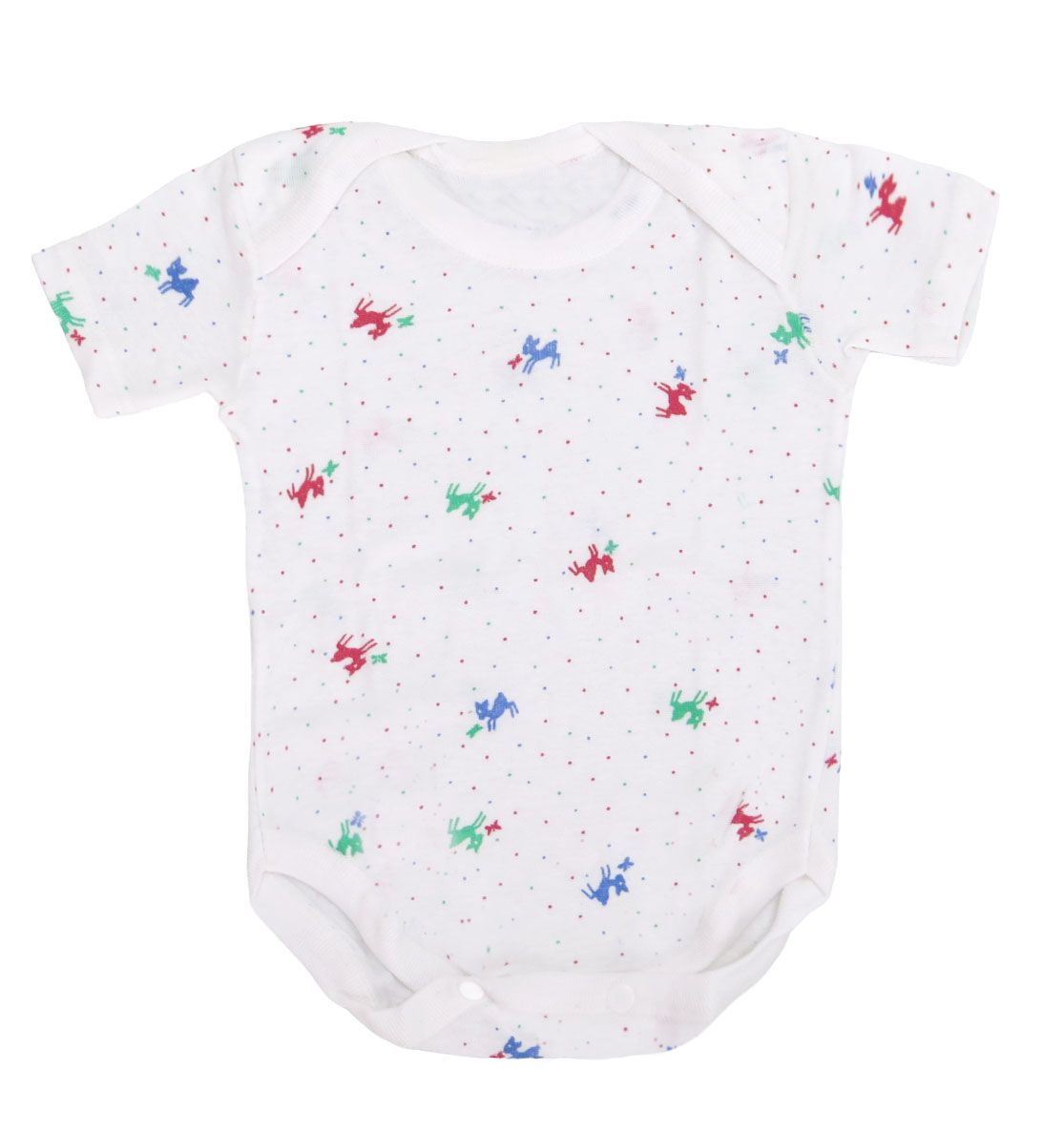 Body Manga Corta Estampado Venado y Lunares