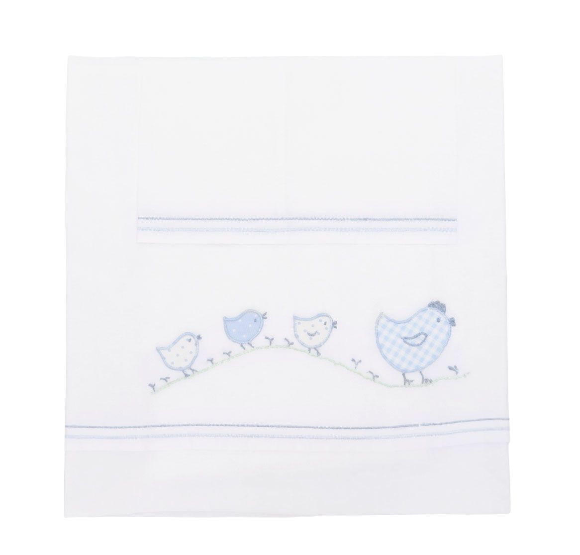 Sabana Algodón Bordada Alta Calidad Cuna - 3 Piezas