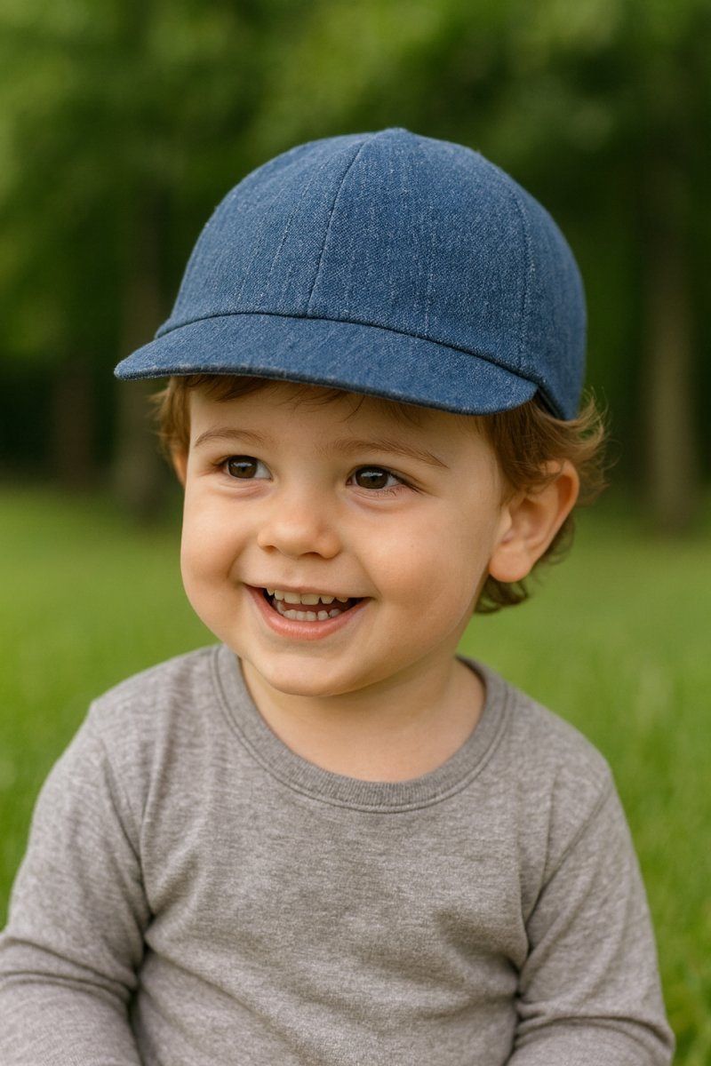 Gorro Cap Visera de Jean Forrado Con Elastico