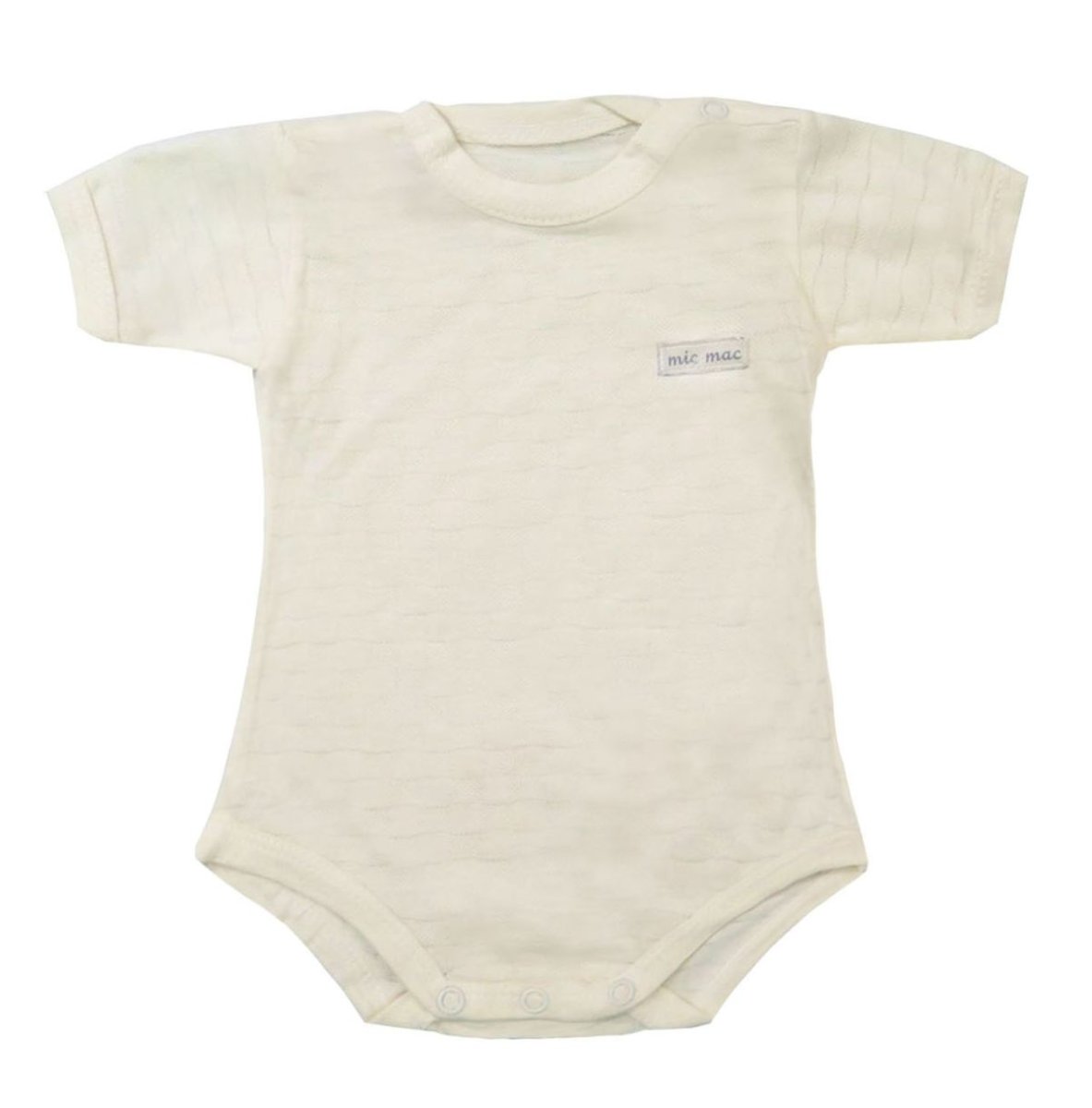 Body Manga Corta Desagujado Cuello Con Broche