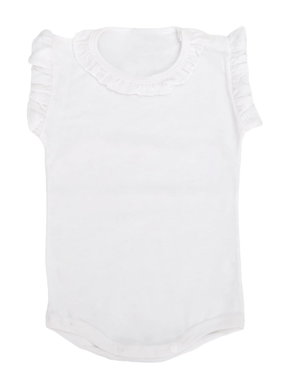 Body Manga Corta con Volado en el Cuello