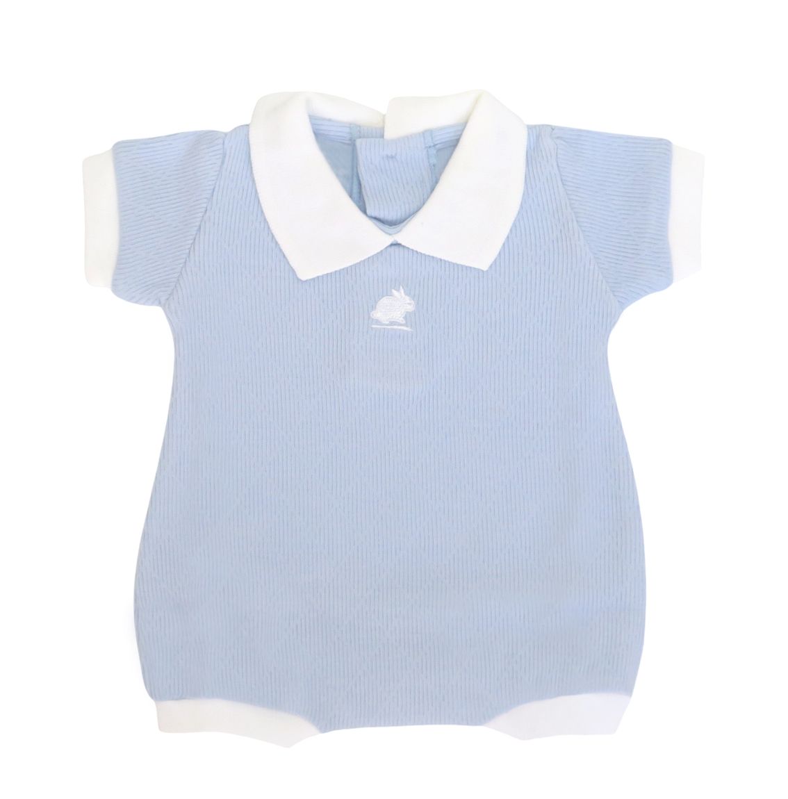 Body Manga Corta Tipo Chomba con Conejo Bordado