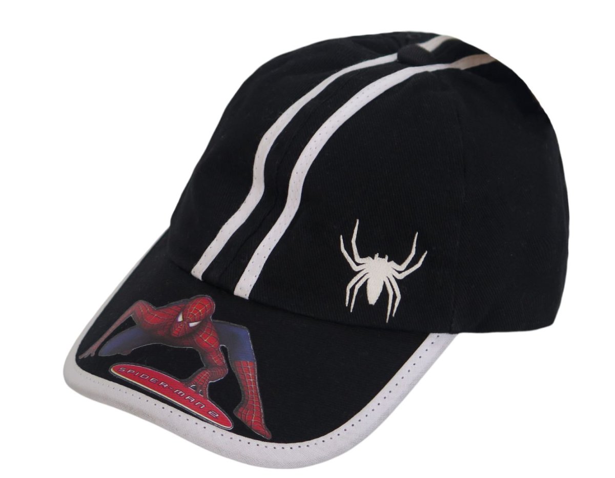 Gorro Cap Visera con Rayas y Estampado Spiderman Agachado