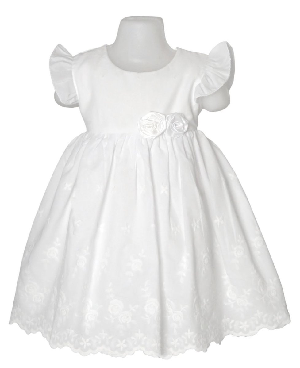 Vestido Bautismo Broderie Con Mangas