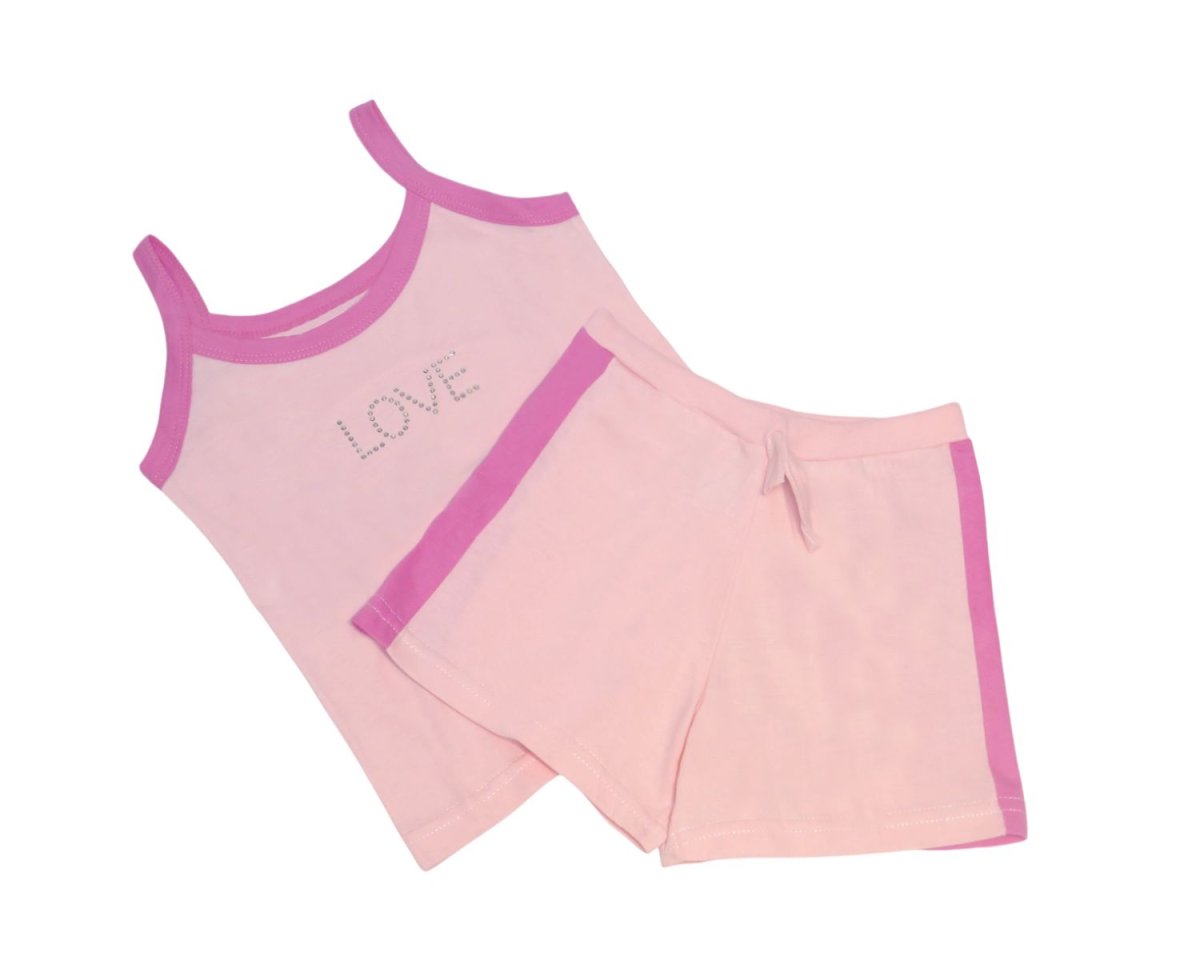 Pijama Verano Remera con Breteles Aplique  y Short