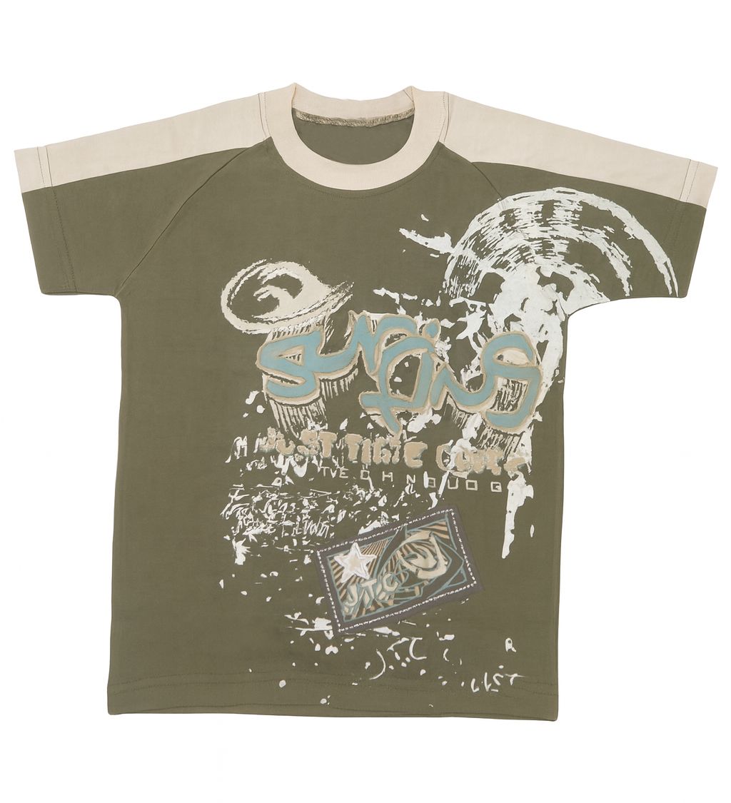 Remera Manga Corta Estampado Surfing