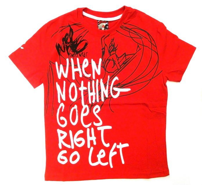 Remera Manga Corta Estampado When Nothing Goes Right Go Left