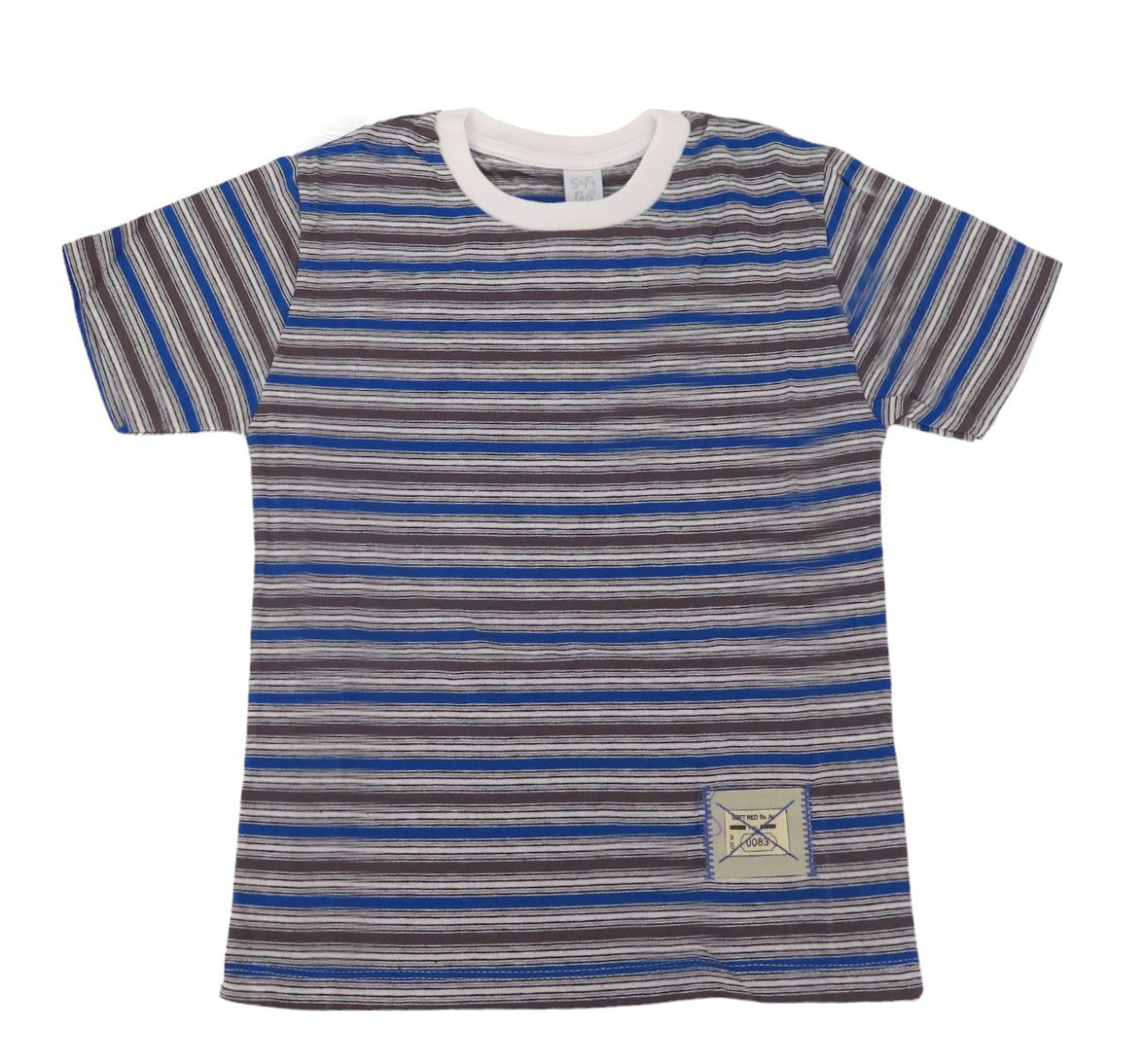 Remera Manga Corta Rayada