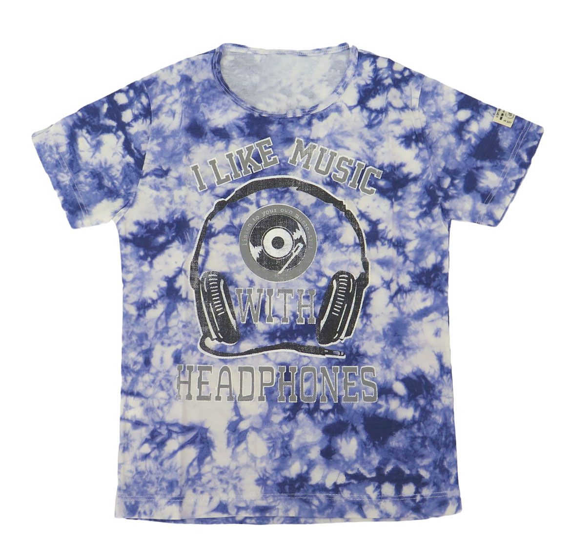Remera Manga Corta Estampado Batik Auriculares I Like Music