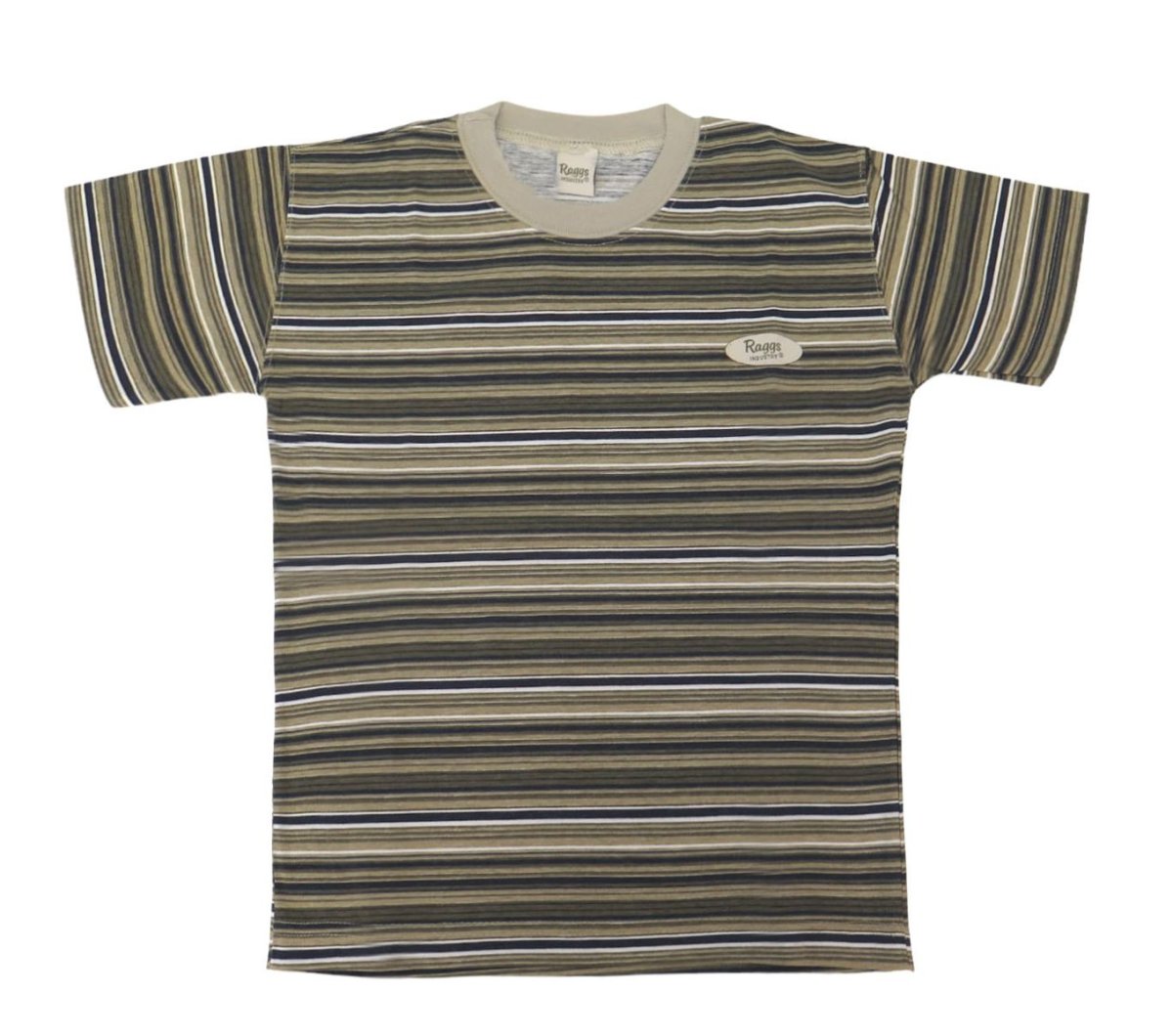 Remera Manga Corta Estampado Rayado